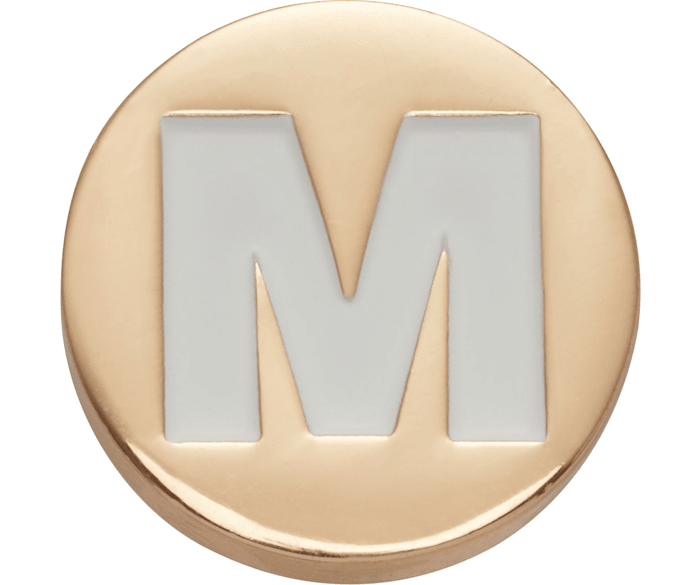 クロックス公式】ゴールドレター M | ジビッツ チャーム | アクセサリー カスタマイズ