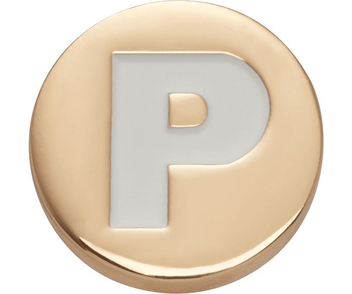  Gold Letter P - charm view - Jibbitz