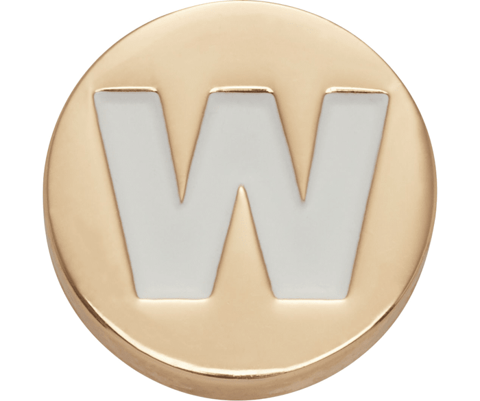  Gold Letter W - charm view - Jibbitz
