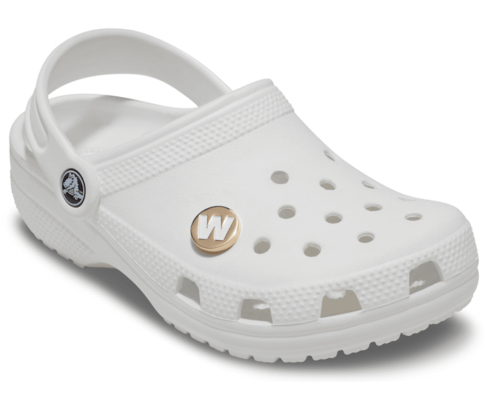  Gold Letter W - charms on shoes - Jibbitz