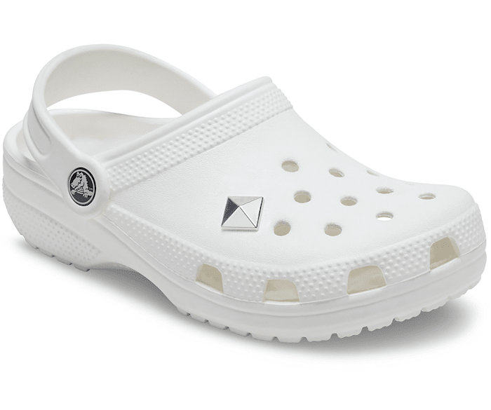  Silver Square Stud - charms on shoes - Jibbitz