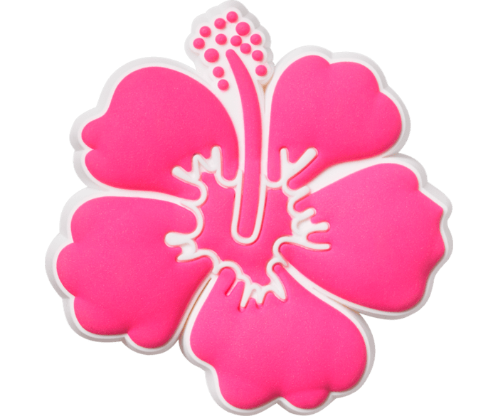 クロックス公式 ピンク ハイビスカス ジビッツ チャーム アクセサリー カスタマイズ
