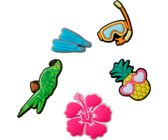 クロックス公式 トロピカル リゾート 5 パック ジビッツ チャーム アクセサリー カスタマイズ