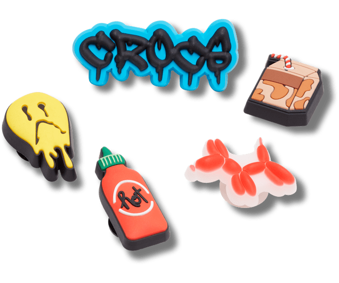 Personalize with Jibbitz Visita lo Store di CrocsCrocs Shoe Charms 5-Pack I Heart Confezione da 5 Taglia Unica Ciondoli per Scarpe Unisex Adulto 