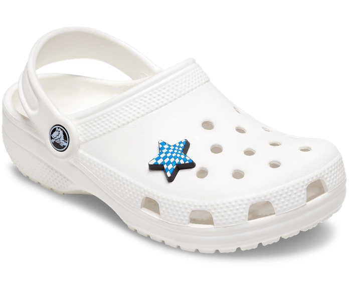 Checkered crocs clearance