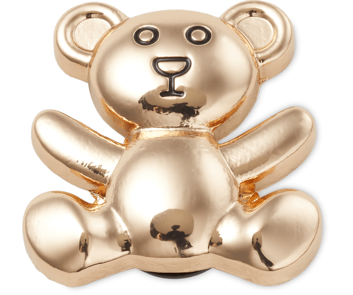  Gold Teddy Bear - charm view - Jibbitz