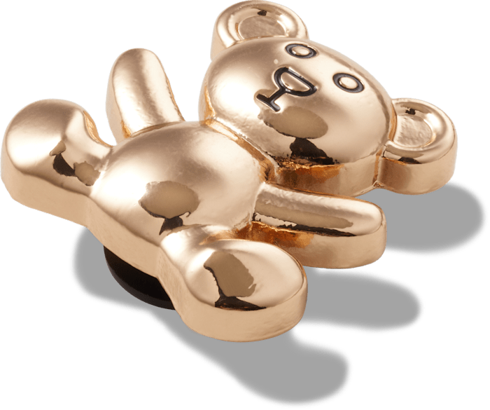  Gold Teddy Bear - charms on shoes - Jibbitz