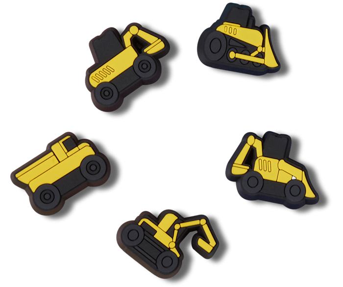 Crocs Gadgets Jibbitz Lights Up Cars Trucks 5-Pack White