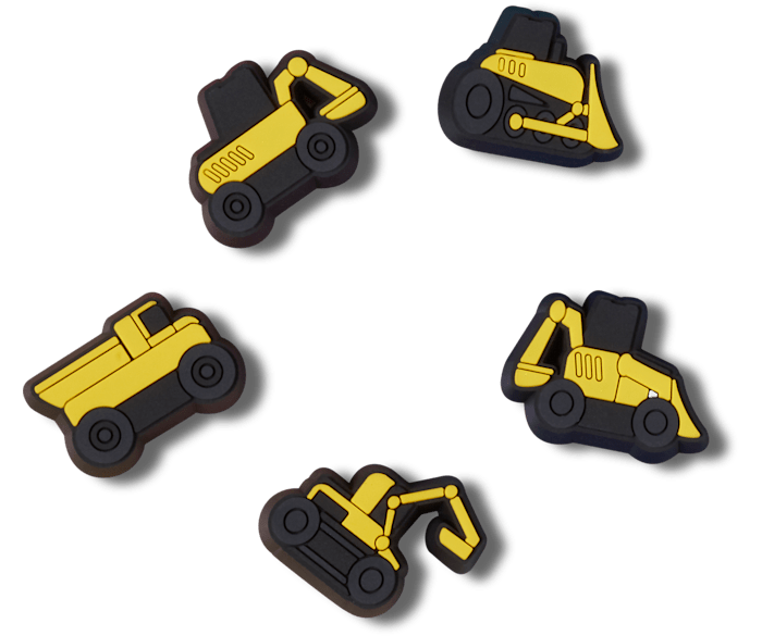  Mini Construction Vehicles 5 Pack - charm view - Jibbitz