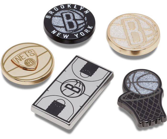  NBA Brooklyn Nets 5 Pack - charms on shoes - Jibbitz