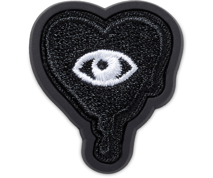  Dripping Black Heart Patch - charm view - Jibbitz