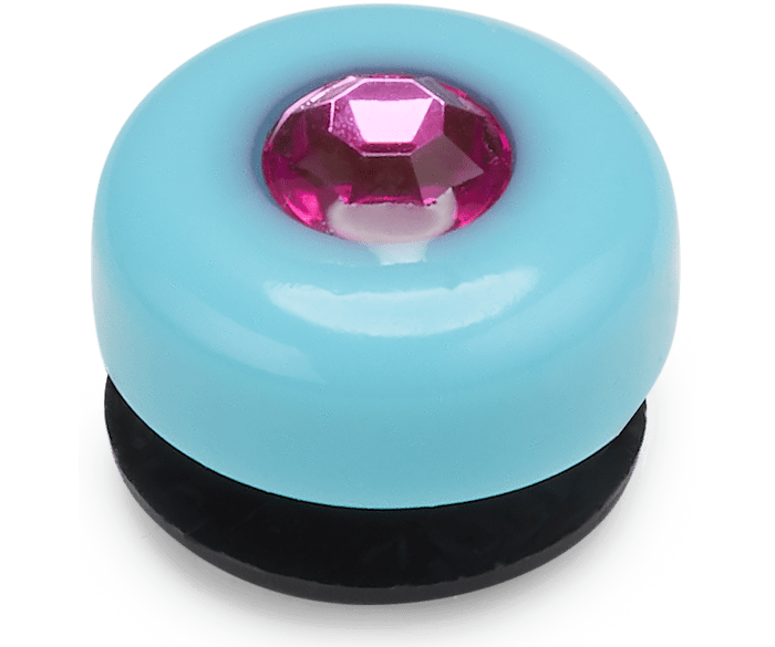  Teal Circle Gem - charms on shoes - Jibbitz