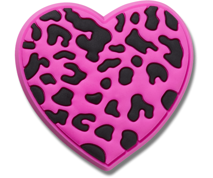 Animal Print Heart Magnetic Charm | Pink