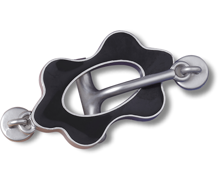  Black and Silver Toggle Chain - charm view - Jibbitz