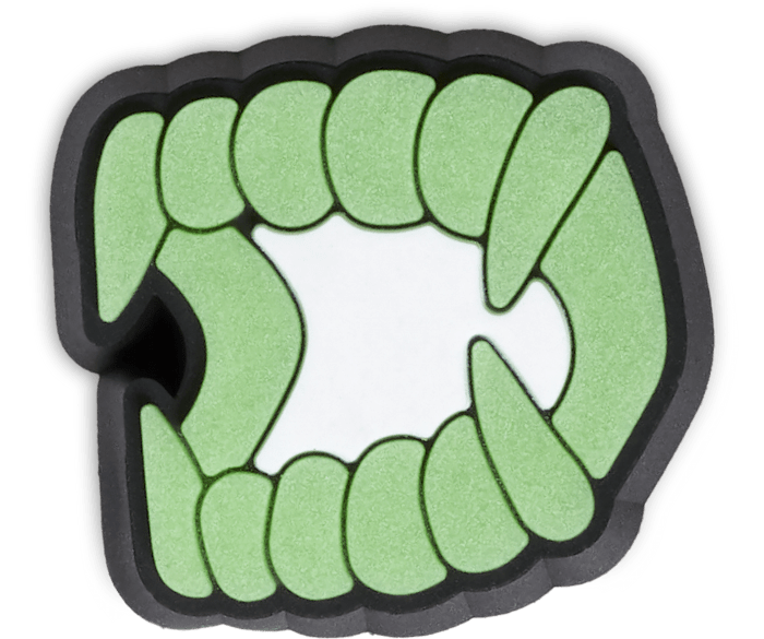  Glow in The Dark Vampire Fangs - charm view - Jibbitz