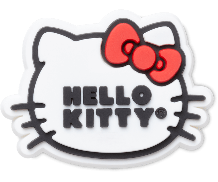 Un Autocollant Hello Kitty Avec Un Cercle Et Un Hello Kitty Dessus.