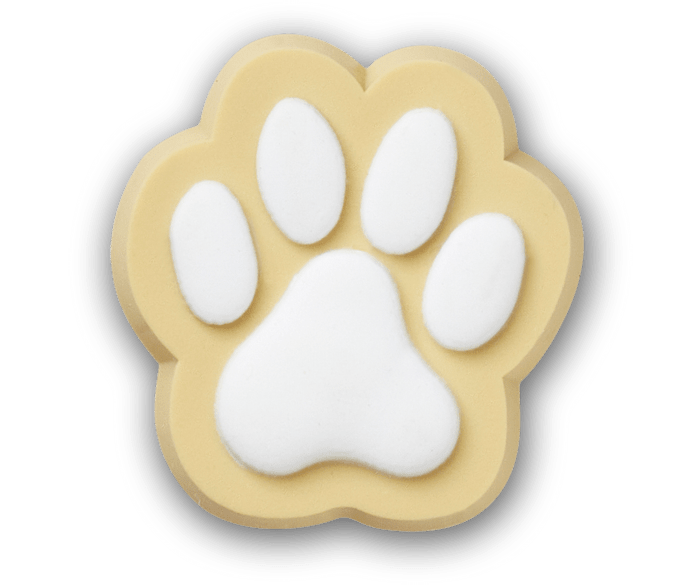  Beige Dog Paw - charm view - Jibbitz