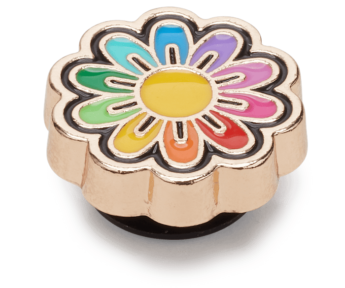  Festival Gold Rainbow Daisy - charms on shoes - Jibbitz