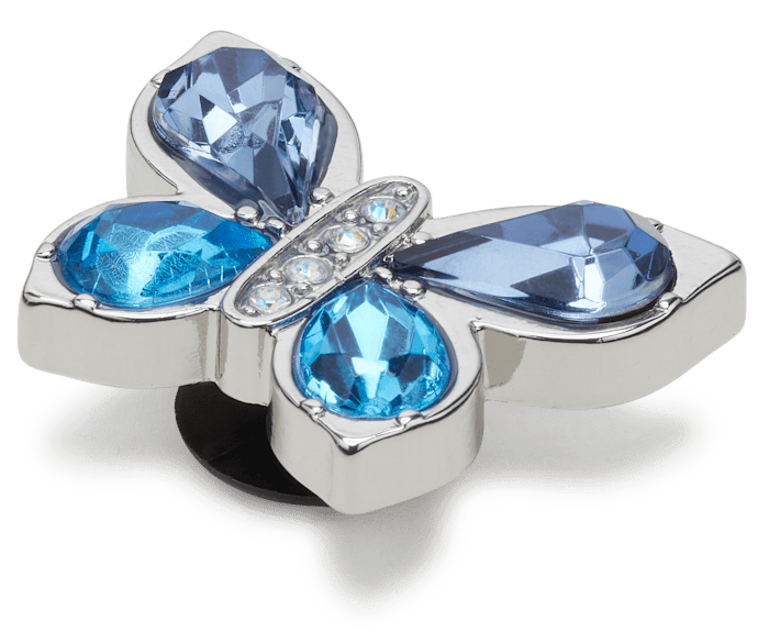  Blue Gem Butterfly - charms on shoes - Jibbitz