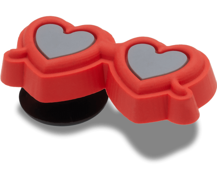  Red Heart Sunglasses - charms on shoes - Jibbitz