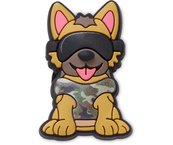  Military German Shepard Pup - charm view - Jibbitz