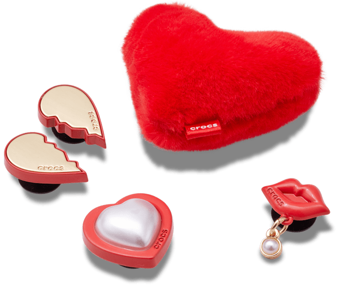  Red Valentines 5 Pack - charms on shoes - Jibbitz
