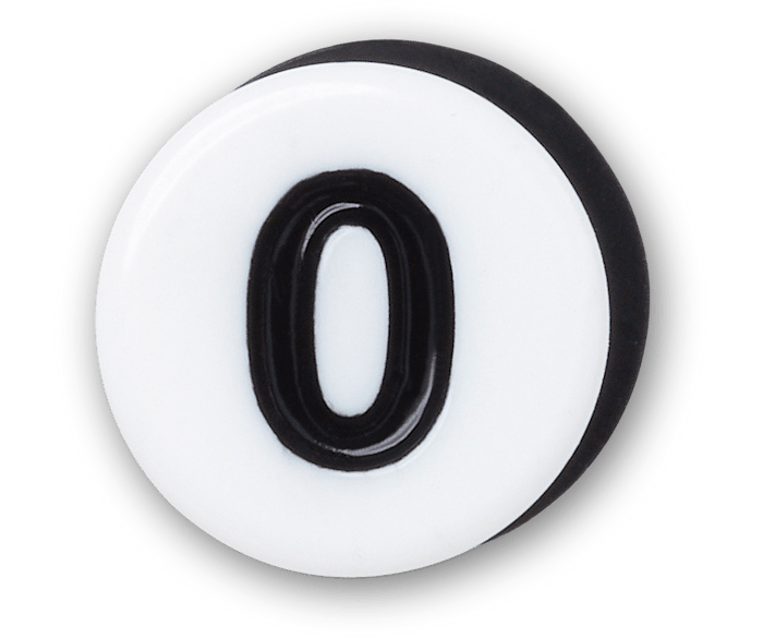  Friendship Bead Number Zero - charm view - Jibbitz