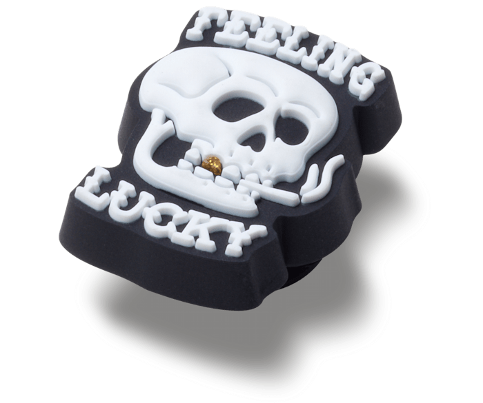  Feeling Lucky Skull - charms on shoes - Jibbitz