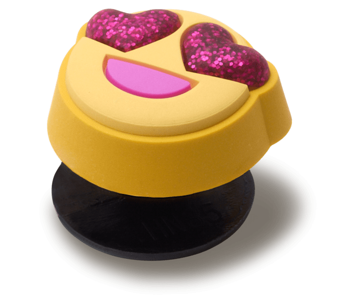  Glitter Heart Eyes Face - charms on shoes - Jibbitz