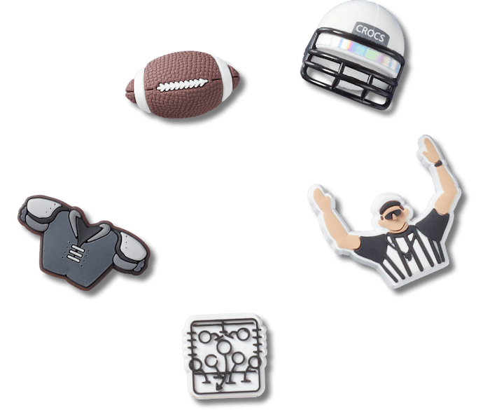  Football Team 5 Pack - charm view - Jibbitz