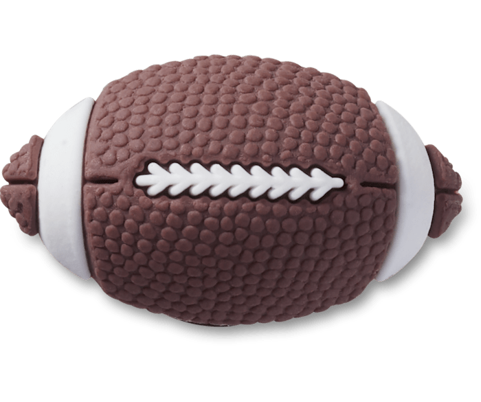 Textured Football - charm view - Jibbitz