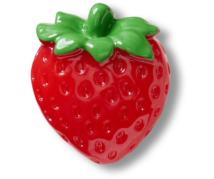  Shiny Strawberry - charm view - Jibbitz