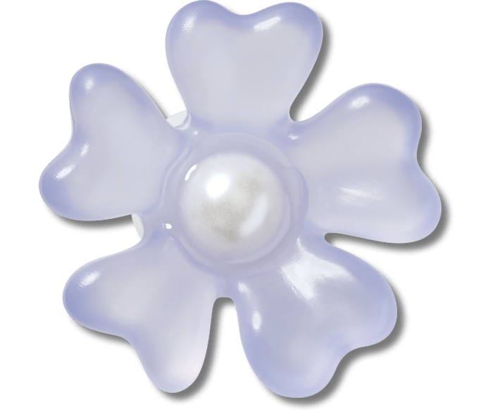  Lavender Matte Pearl Flower - charm view - Jibbitz