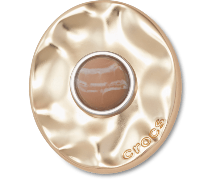  Gold Distressed Stone - charm view - Jibbitz