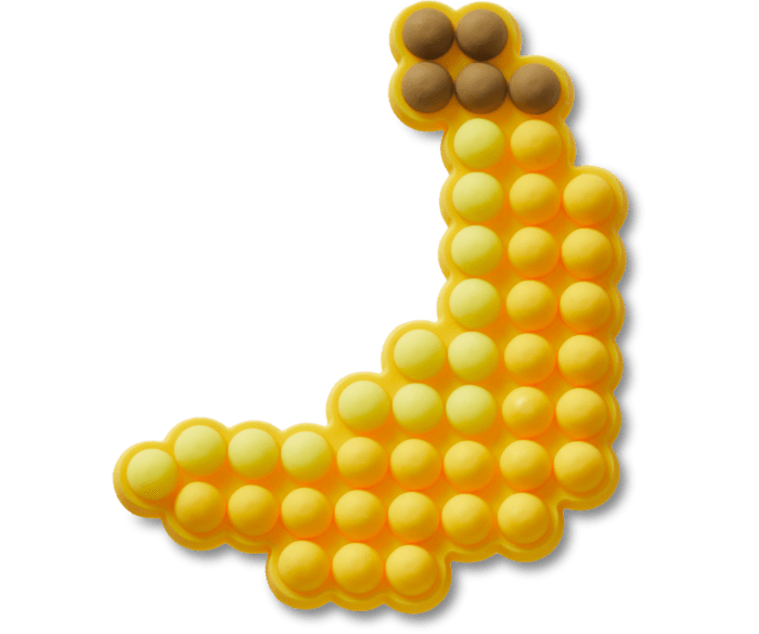  Beaded Banana - charm view - Jibbitz