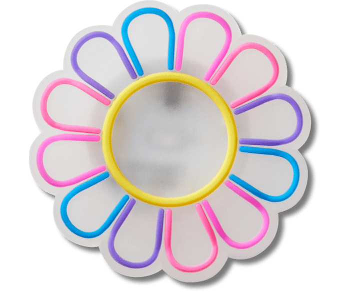  Lights Up Rainbow Flower - charm view - Jibbitz
