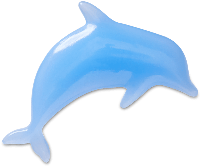  Squish Filled Dolphin - charm view - Jibbitz