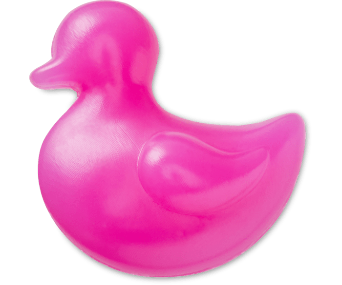  Squish Filled Pink Ducky - charm view - Jibbitz