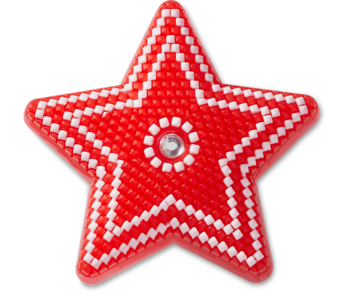  Lights Up Red Star - charm view - Jibbitz
