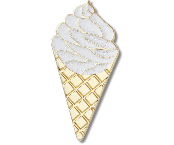  Gold Vanilla Waffle Cone - charm view - Jibbitz