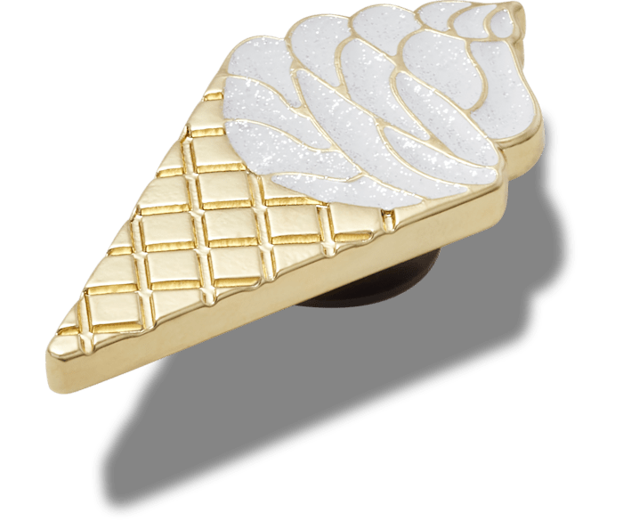  Gold Vanilla Waffle Cone - charms on shoes - Jibbitz