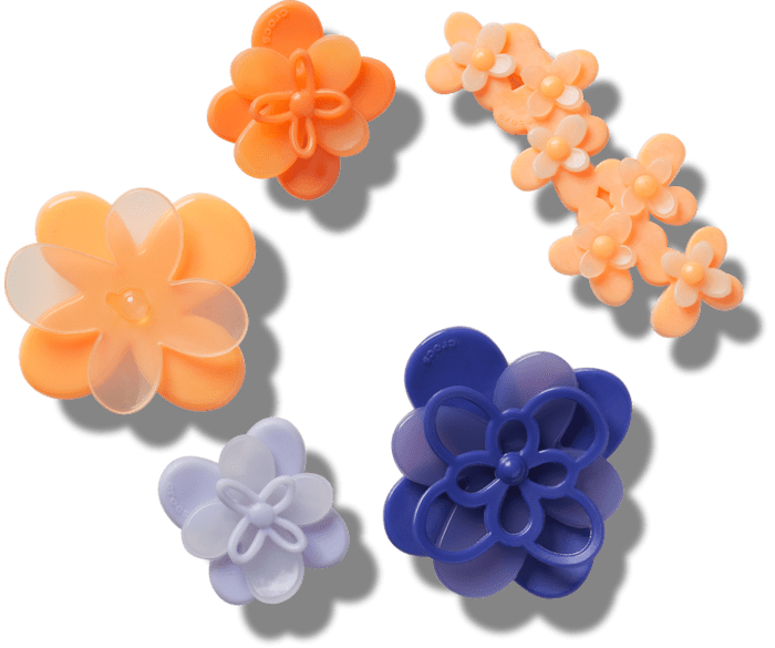  Blooming Ombre Florals 5 Pack - charm view - Jibbitz