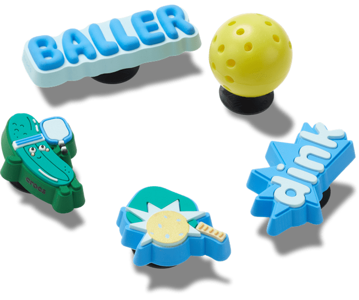  Pickle Ball 5 Pack - charms on shoes - Jibbitz