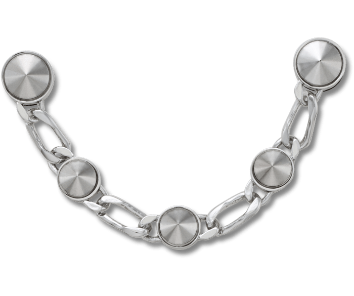 Jibbitz Silver Luxe Studded Chain In Gray