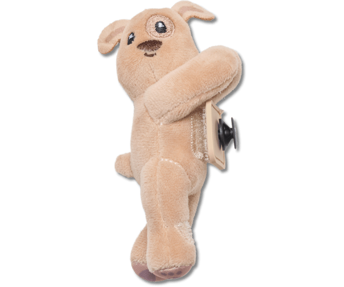 Jibbitz Huggitz Brown Puppy In Gray