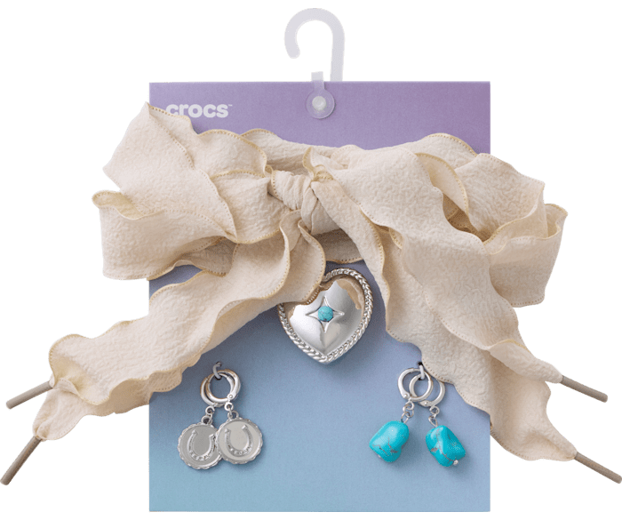  Laces and Silver Turquoise Charm Kit - charms on shoes - Jibbitz