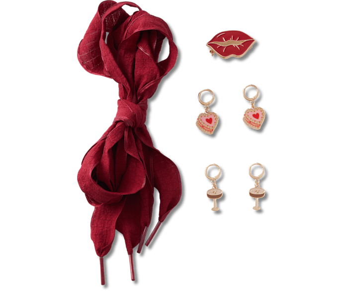  Laces and Lips Charm Kit - charm view - Jibbitz