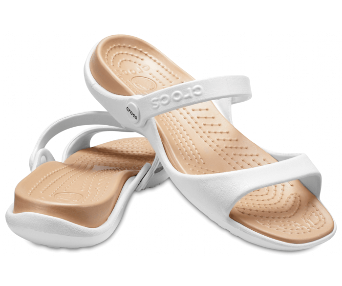white croc sandals