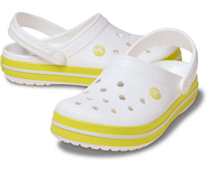 White / Cyber Yellow Crocband™ Clog - Pair - Crocs