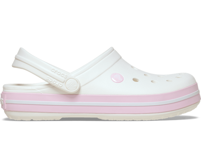 White / Pink Milk Crocband™ Clog - Side - Crocs